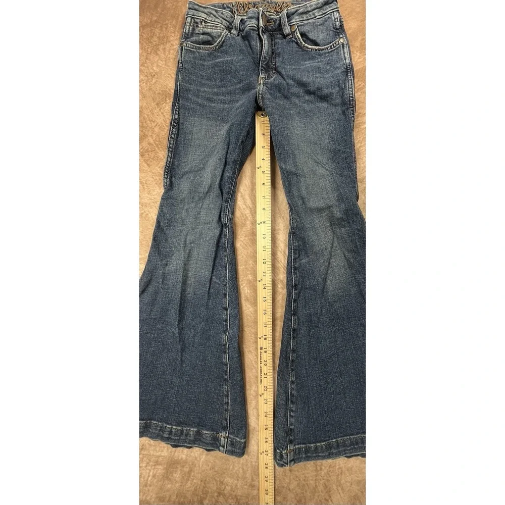 Women's Wranglers 25/30 Retro High Waist Flare Leg Denim Jeans - Picture 7 of 7